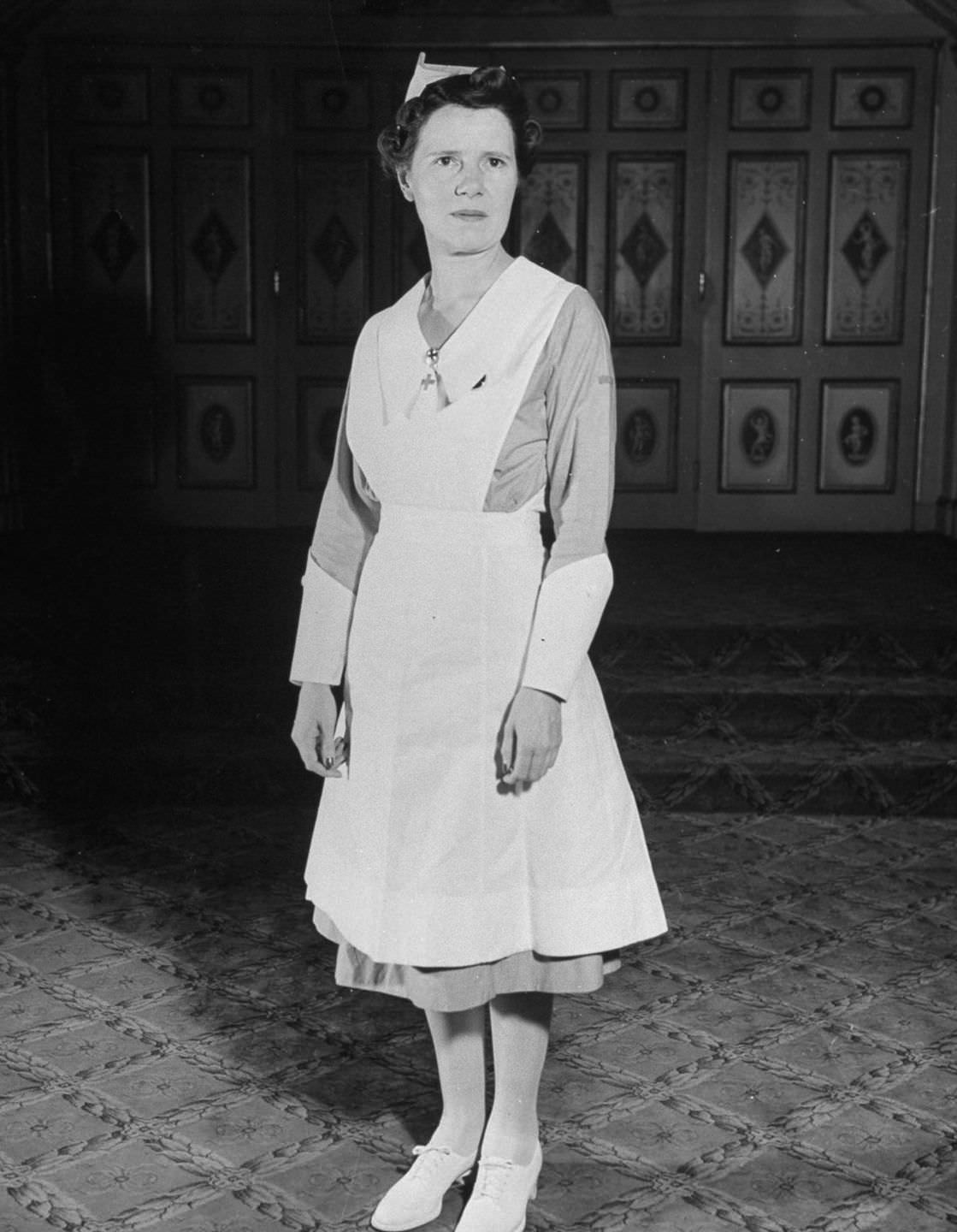 Red Cross nurse’s aide uniform.
