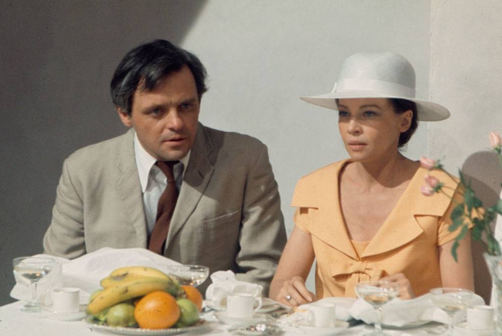 #5 Anthony Hopkins with Leslie Caron, 1973