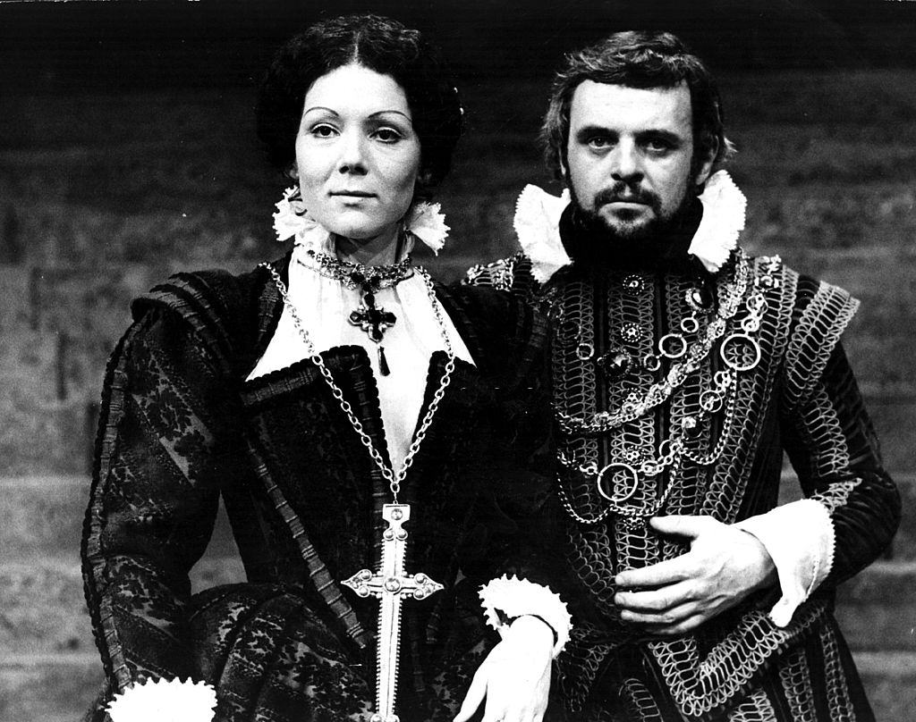 #22 Anthony Hopkins with actress Diana Riggin a production of Shakespeare’s tragedy ‘Macbeth’, 1972