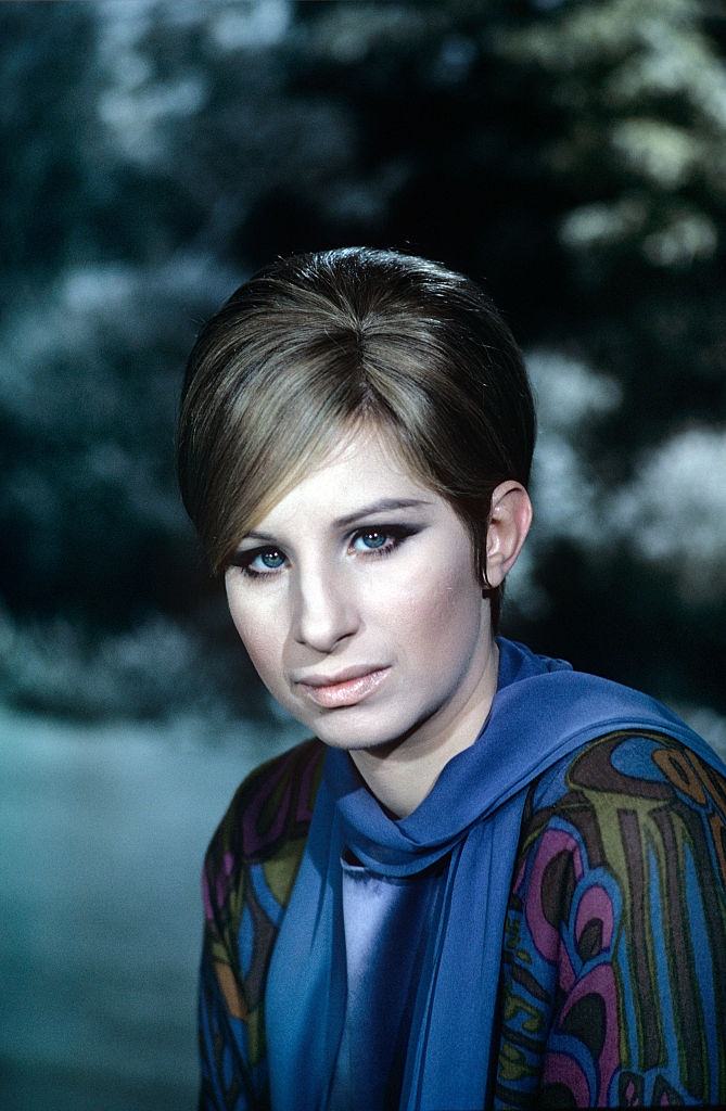 #47 Barbra Streisand in blue dress, 1969