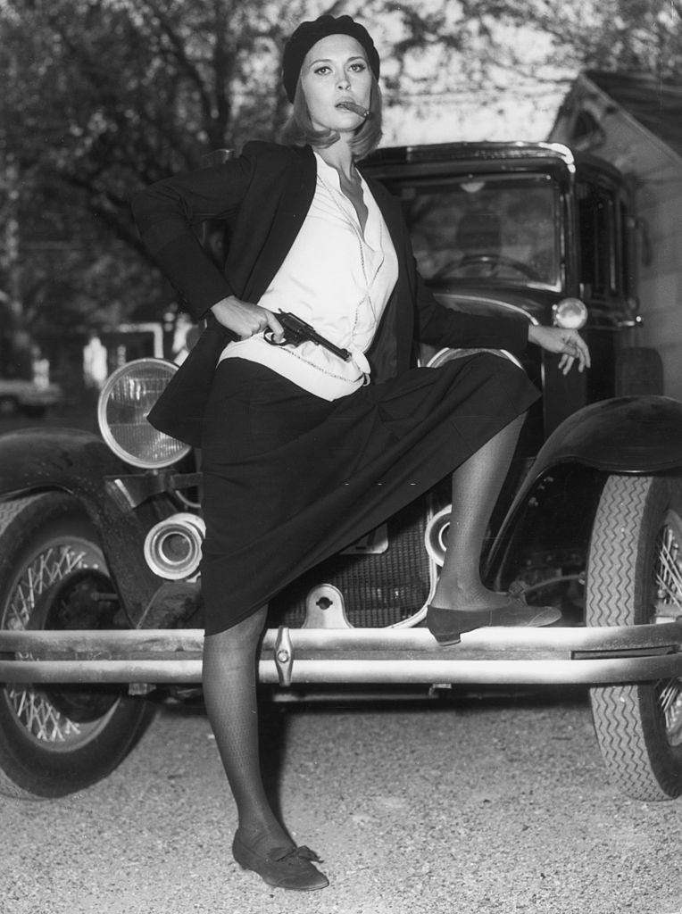 #22 Faye Dunaway as bank robber Bonnie Parker, 1966