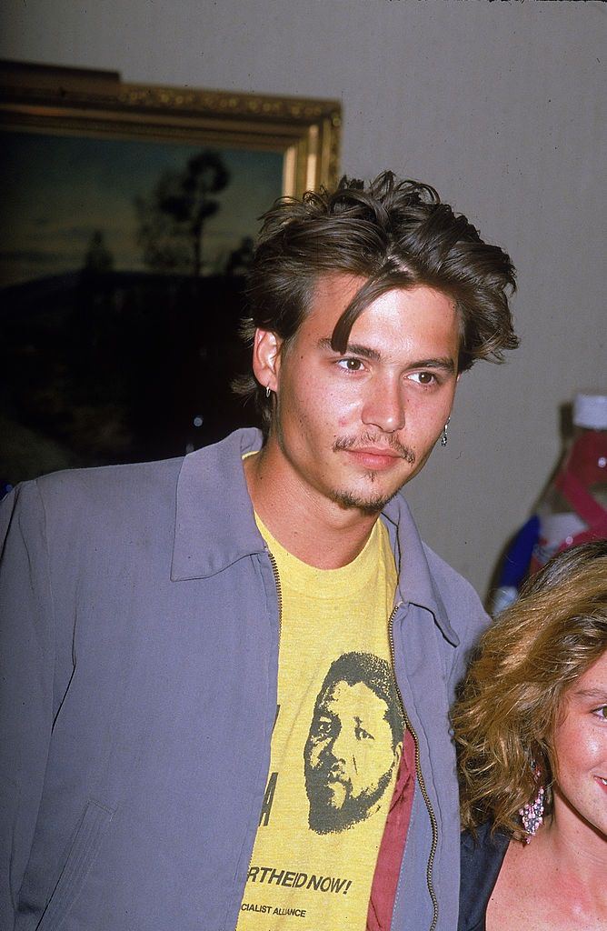 #15 Johnny Depp with Soleil Moon Frye, 1988