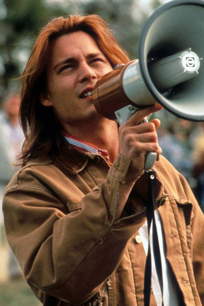 #35 Johnny Depp during the filming of ‘What’s Eating Gilbert Grape’, 1993.