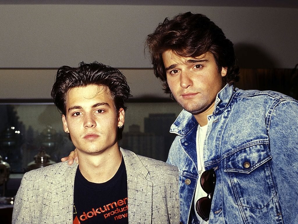 #4 Johnny Depp with Peter DeLuise, 1987