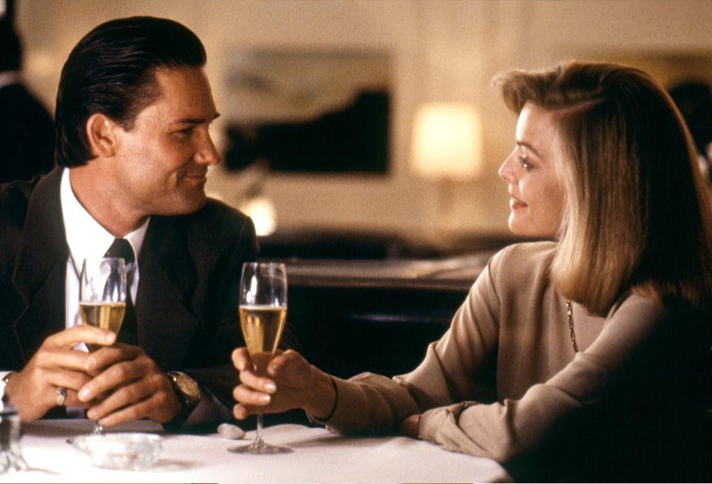 #24 Michelle Pfeiffer with Kurt Russel on the set of Tequila Sunrise.