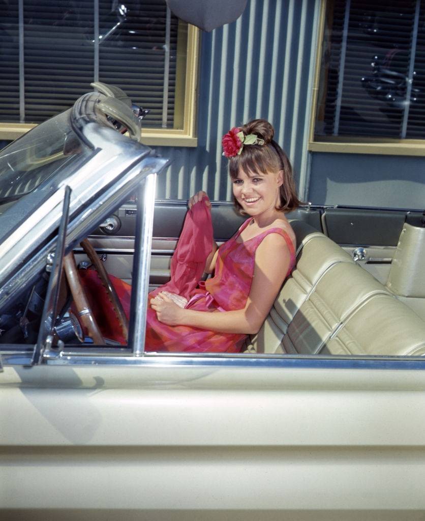 #38 Sally Field in car from TV show Gidget, 1965