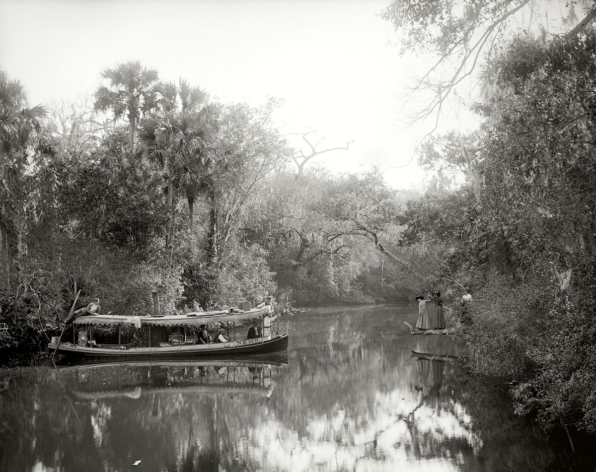 #33 Boating on the Tomoka, Florida circa 1890s