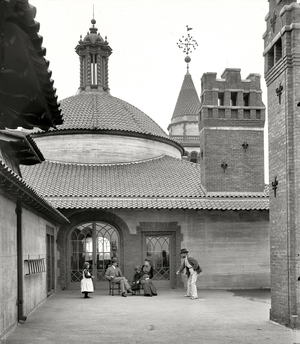 #39 On the roof of the Ponce de Leon Hotel, St. Augustine, Florida, circa 1890