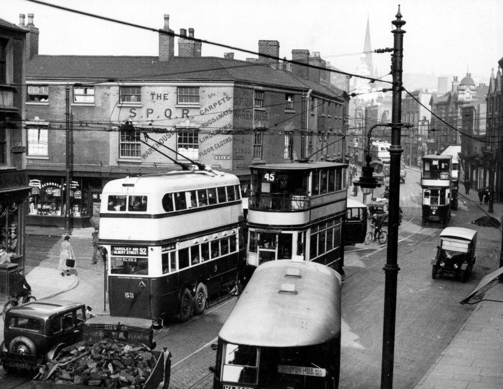 #4 Traffic at the junction of High Street and Rea Street, Deritend, May 1934.