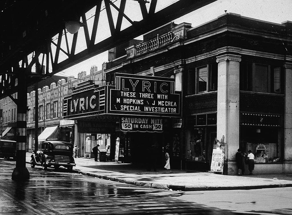#16 Exterior of the Lyric Theatre, New York City, 1930s.