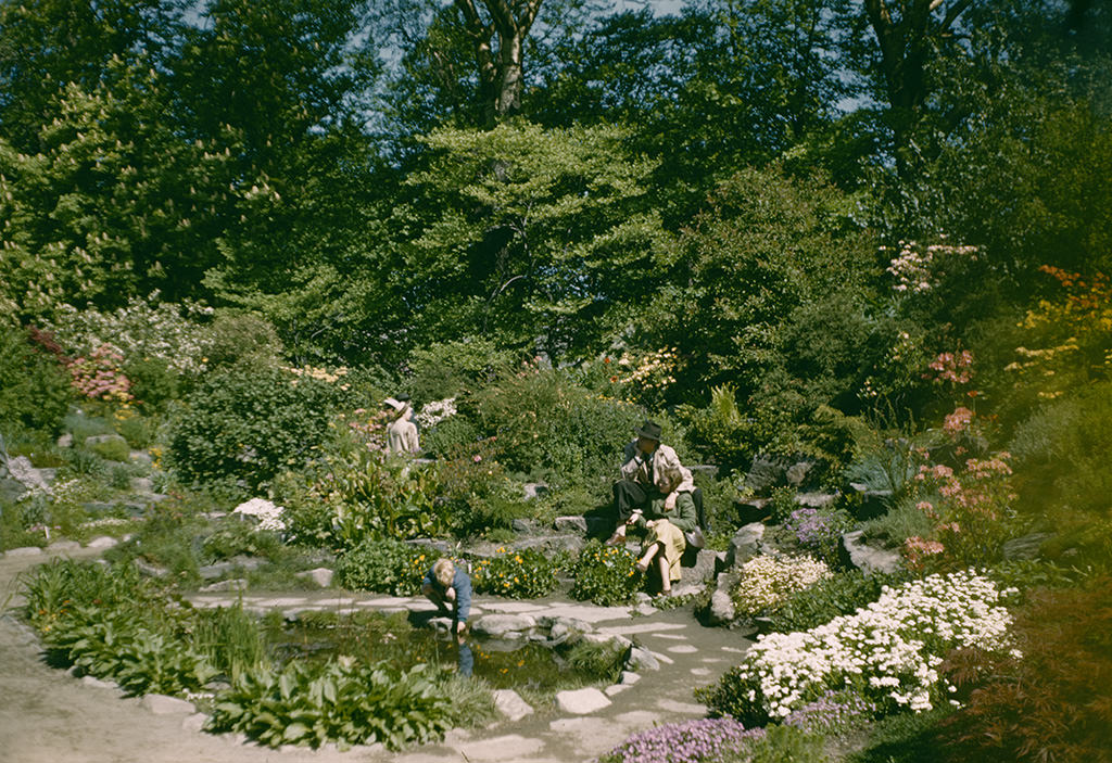 #35 People in the park of Trädgårdsföreningen, The Garden Society of Gothenburg, 1948