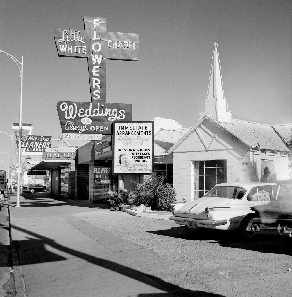 #46 Chapel for immediate marriages, Las Vegas, 1950.