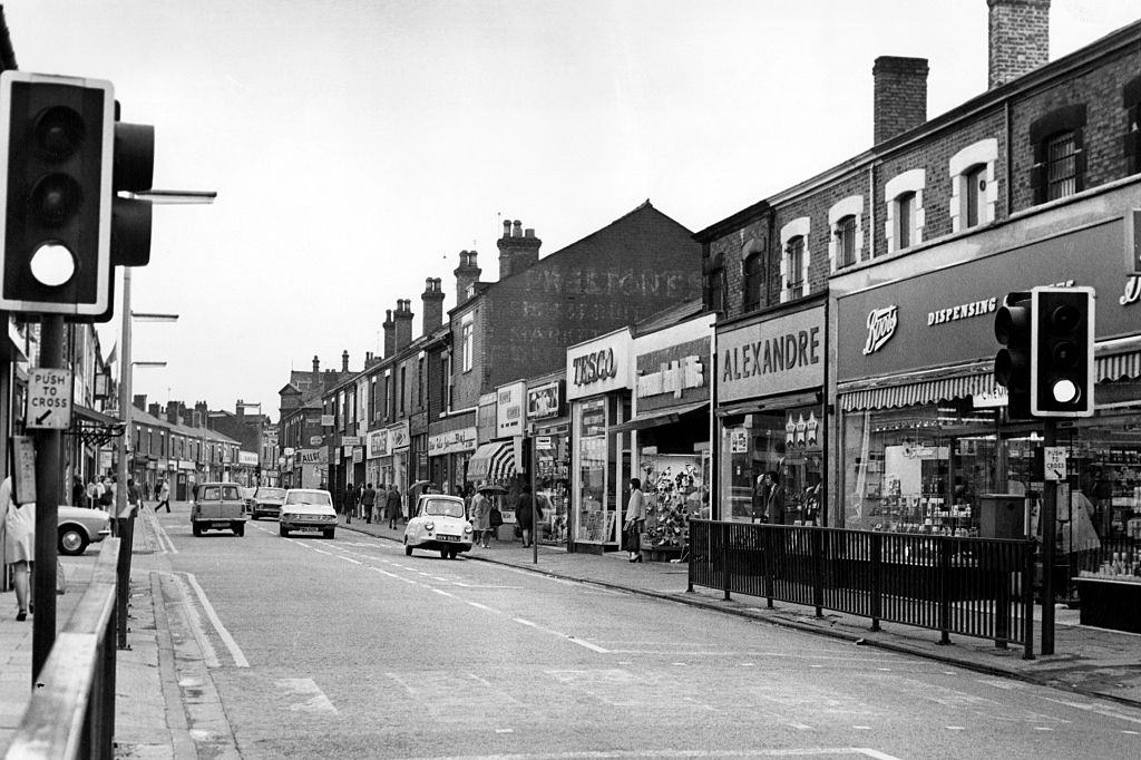 #46 The shopping centre of Widnes, Albert Road, Liverpool, 1973.