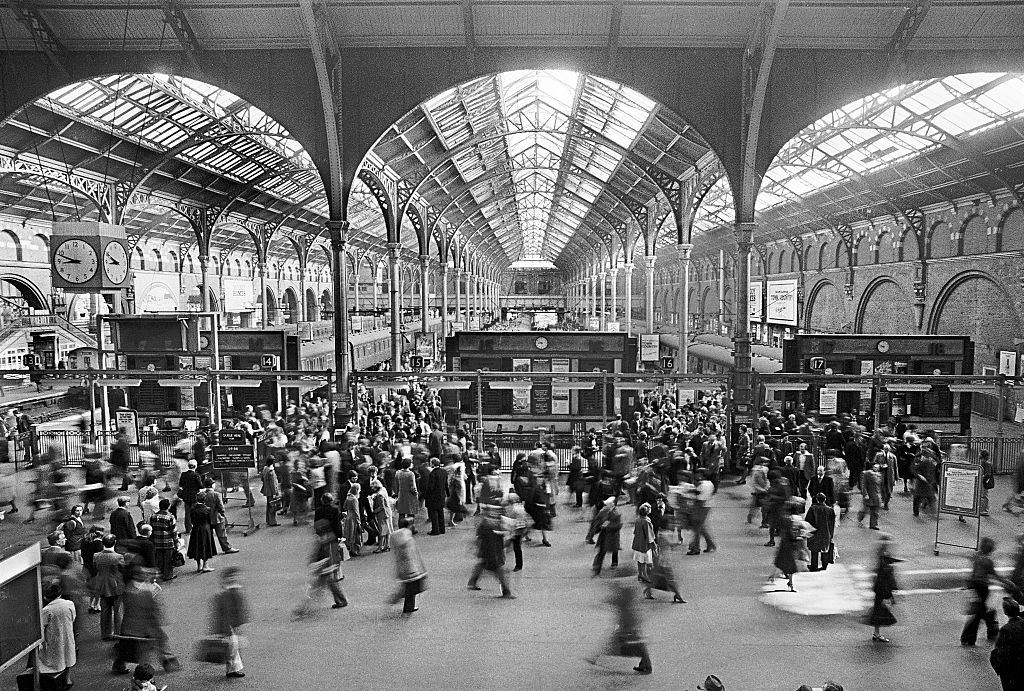 #54 Rush hour at Liverpool Street station, 1976.