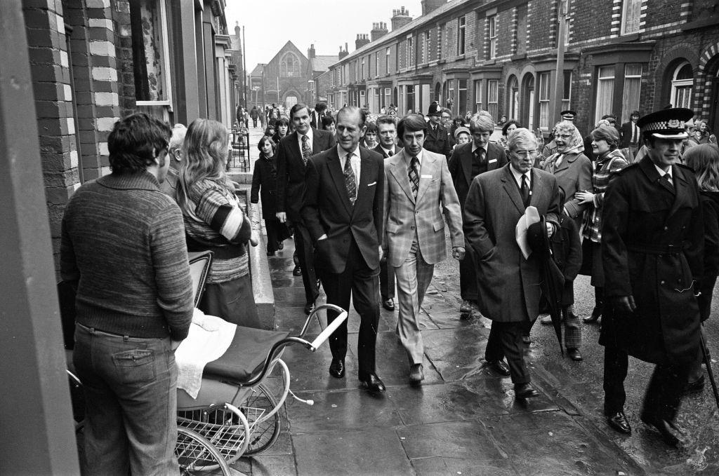 #53 Prince Philip, Duke of Edinburgh visits Martensen Street, Wavertree, Liverpool, 23rd February 1978.