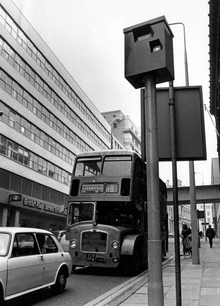 #42 The seeing eye in James Street, Liverpool, 1973.