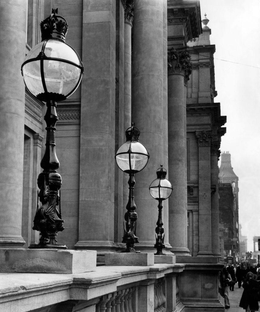 #43 The lamps at the Municipal Buildings, Dale Street, Liverpool, 1974.