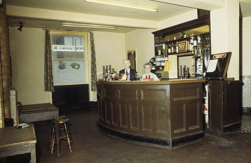 #10 The vault in the Lloyds Arms pub on Higher Ormond Street, All Saints, Manchester, around 1974.