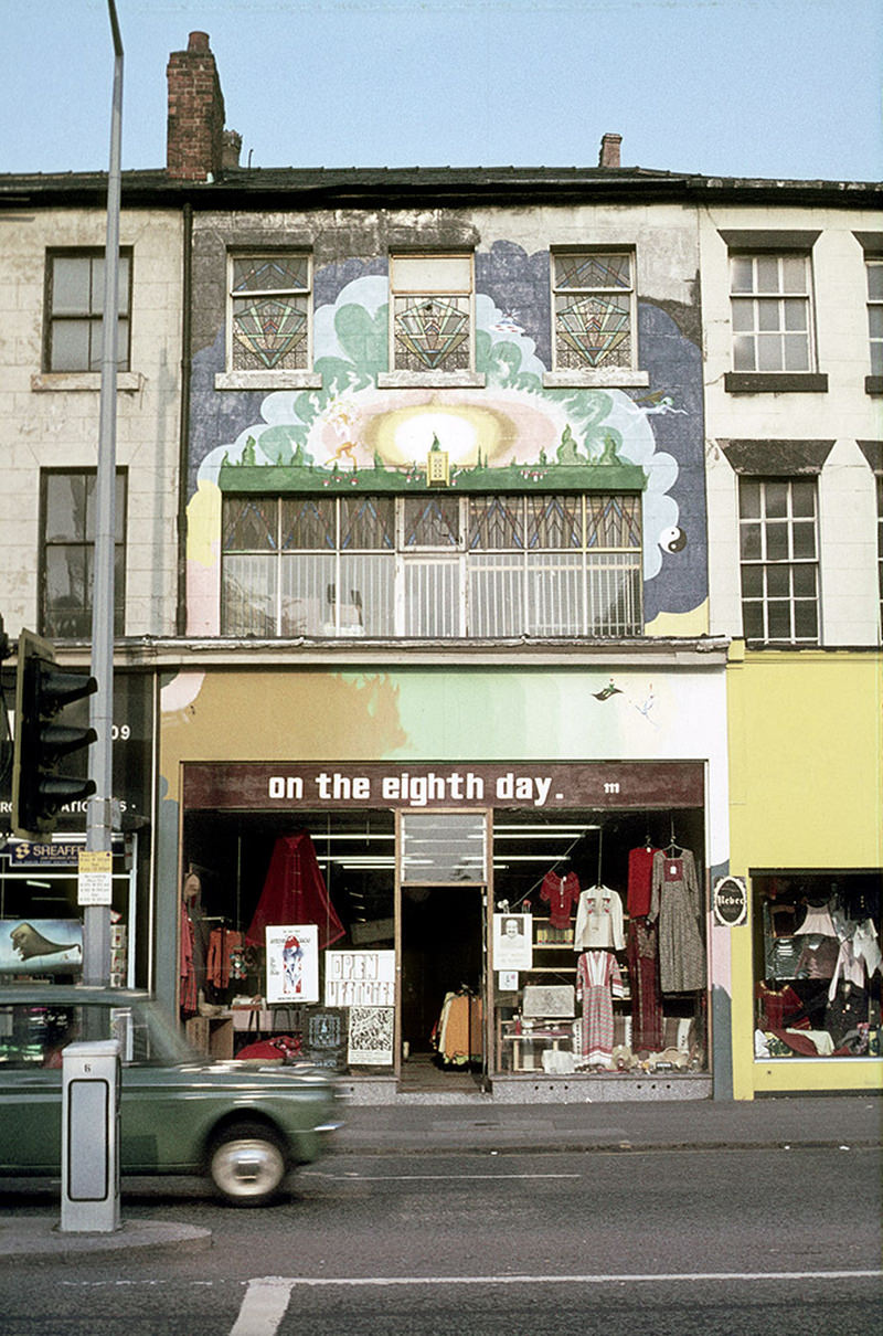 #17 The On the Eighth Day shop at 111 Oxford Road, photographed around 1973.