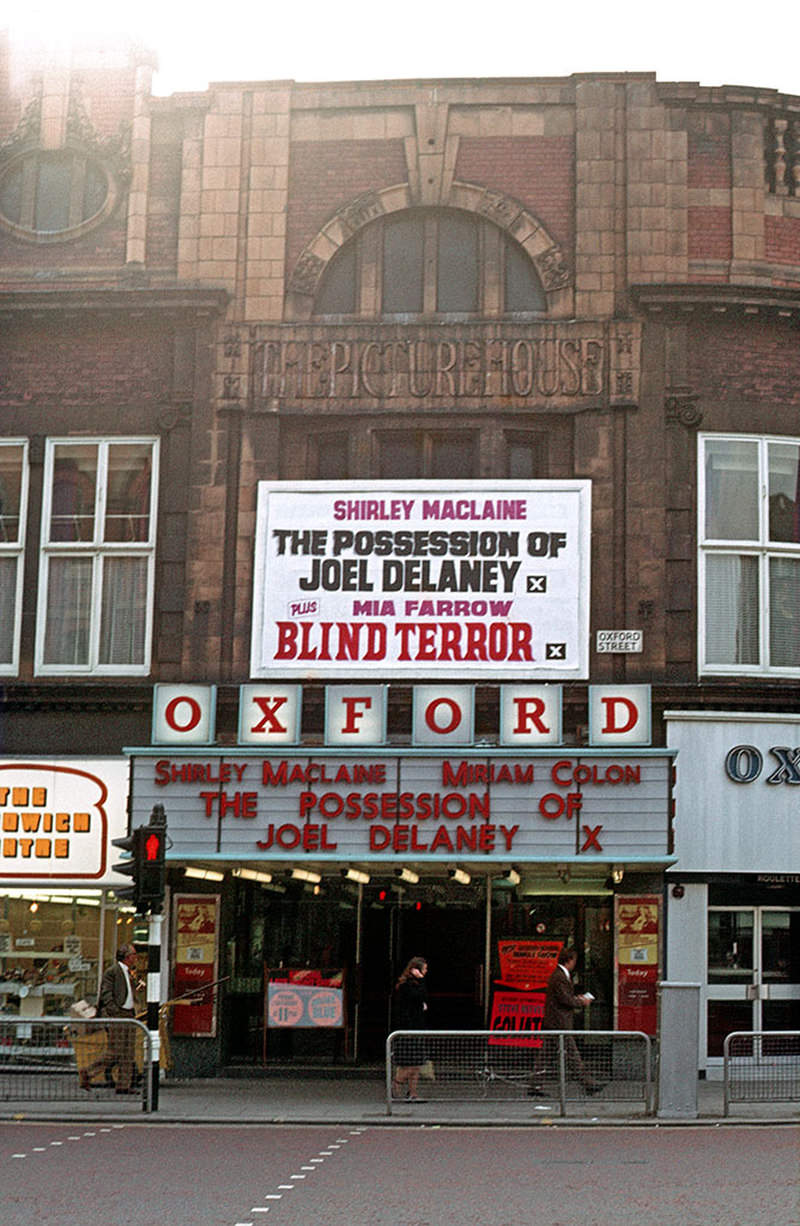 #61 The Oxford cinema (also called the New Oxford) on Oxford Street, formerly The Picture House, in September 1972.