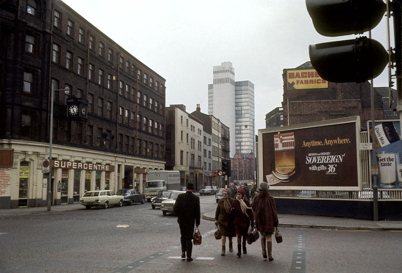 #74 View north along High Street from the junction with Church Street in March 1970.