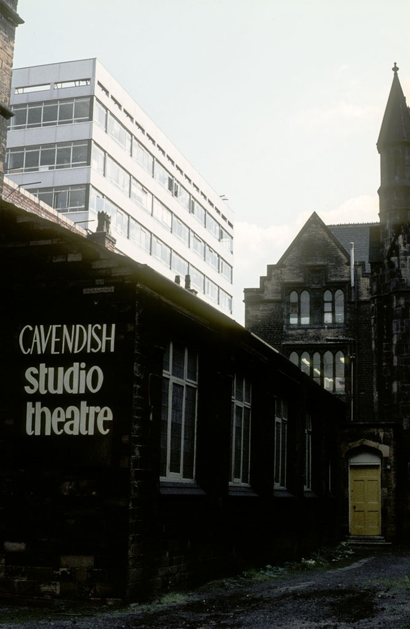 #76 Manchester Polytechnic’s theatre school adjoining the Righton Building on Cavendish Street c.1973