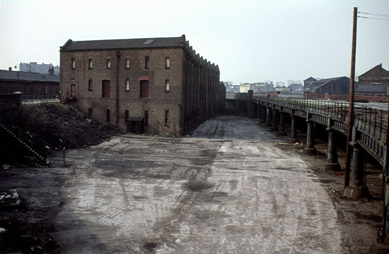 #22 View of the Liverpool Road railway station site in Manchester, shortly after its closure in 1975.
