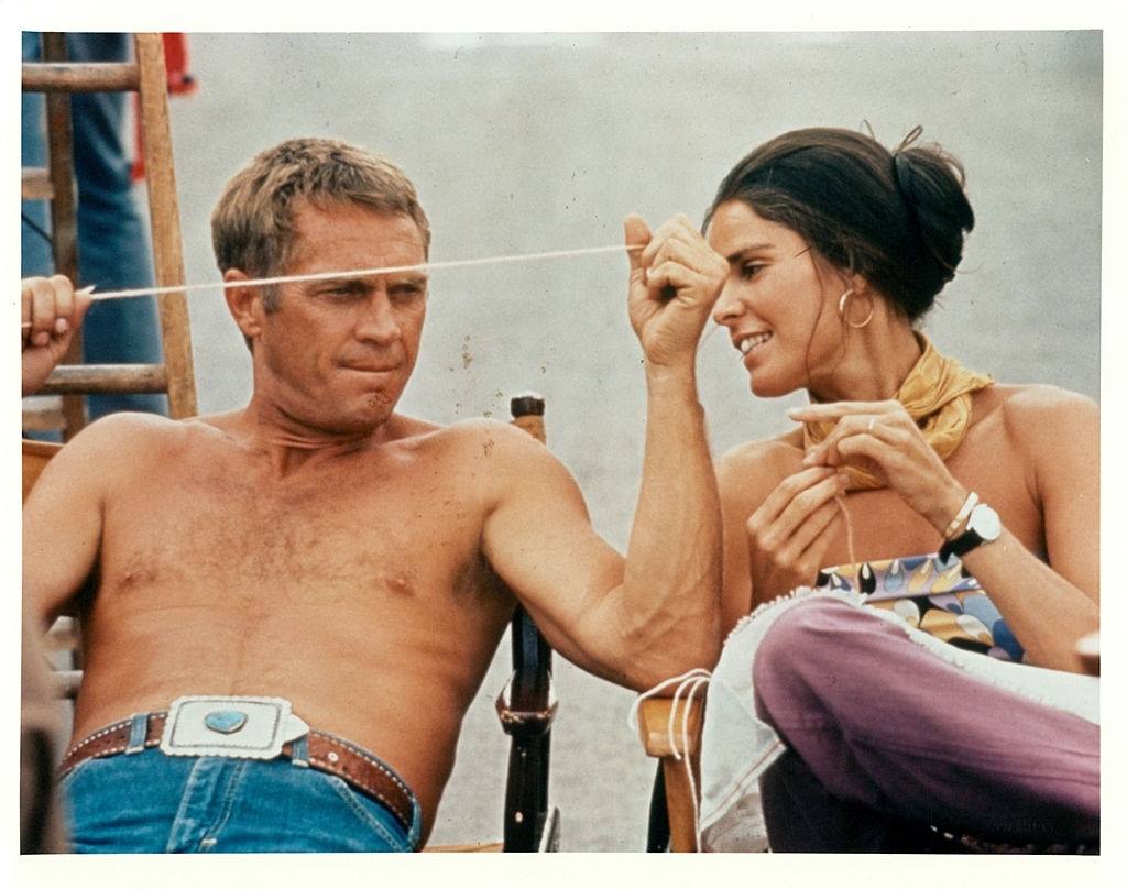 #4 Ali MacGraw with Steve McQueen on the set of ‘The Getaway’, 1972.