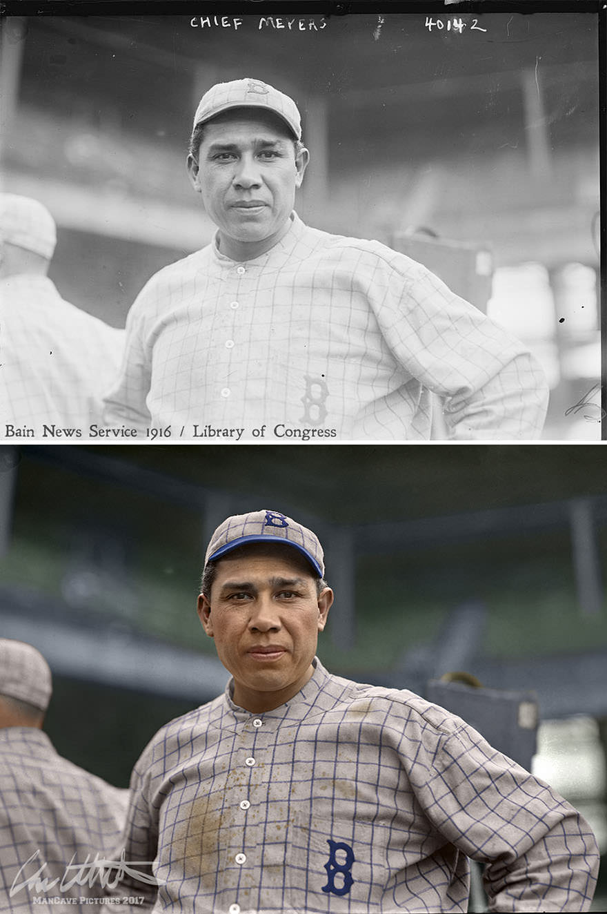 “Chief” Meyers, Brooklyn, 1916