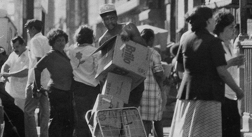 #30 Looters in Spanish Harlem during the 1977 blackout power failure, New York City, 1977.