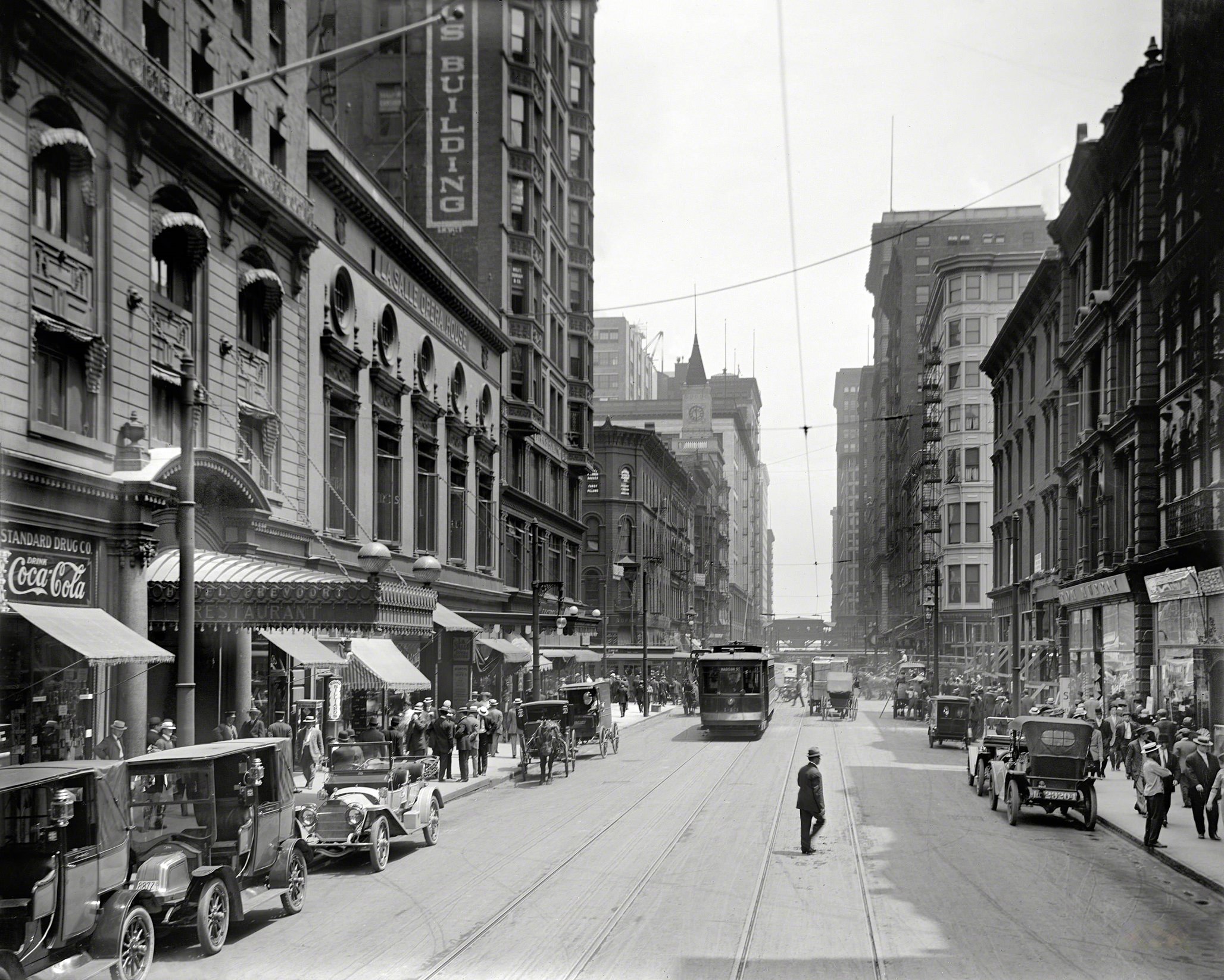 #10 Madison Street, Hotel Brevoort & La Salle Opera House, Chicago, 1910