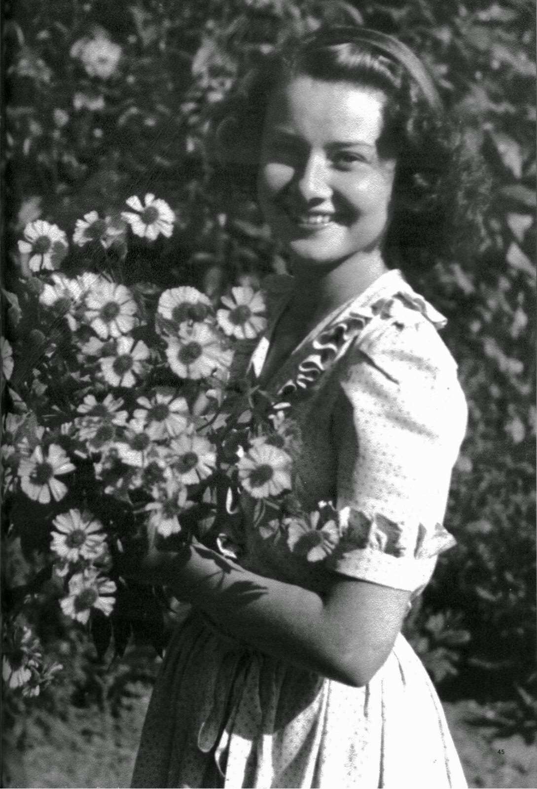 #16 Audrey Hepburn, 17 years old. The photograph was taken after the liberation of Holland, 1946.