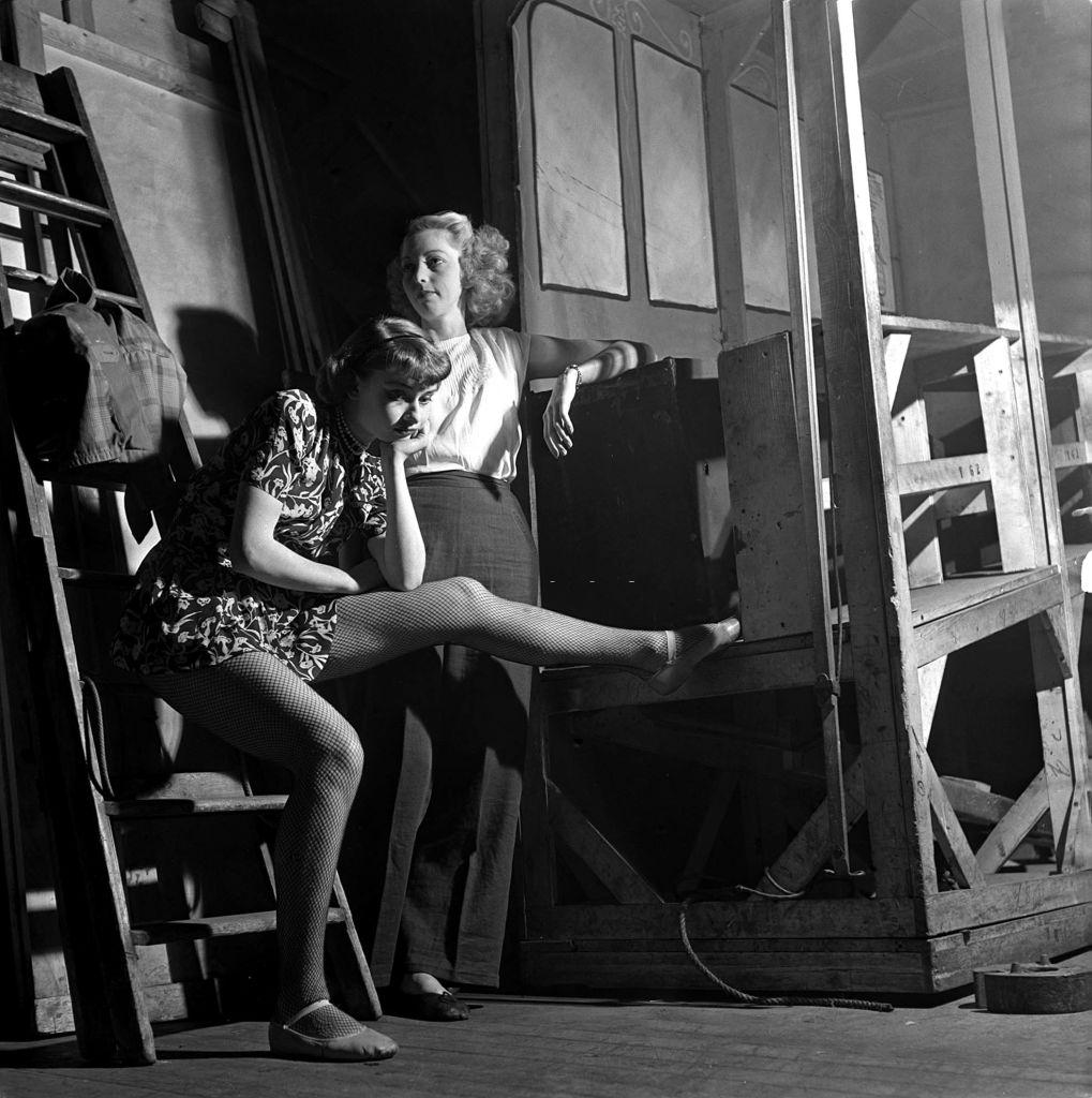 #23 Audrey Hepburnauditions for a part in the chorus of ‘High Button Shoes’ in London’s West End, 1948.