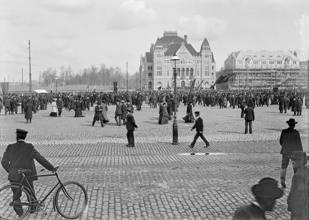 #3 Central railway station square and the Finnish National Theater in Helsinki