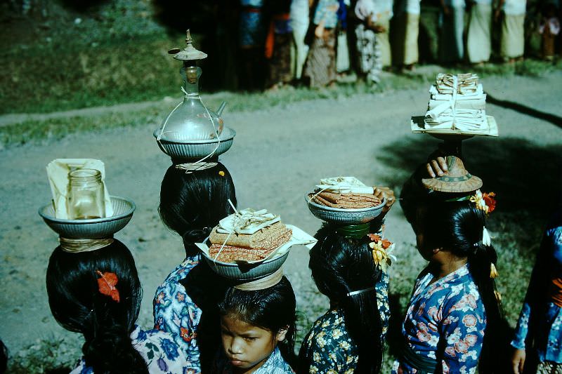 #61 Procession from temple, Bali, 1952