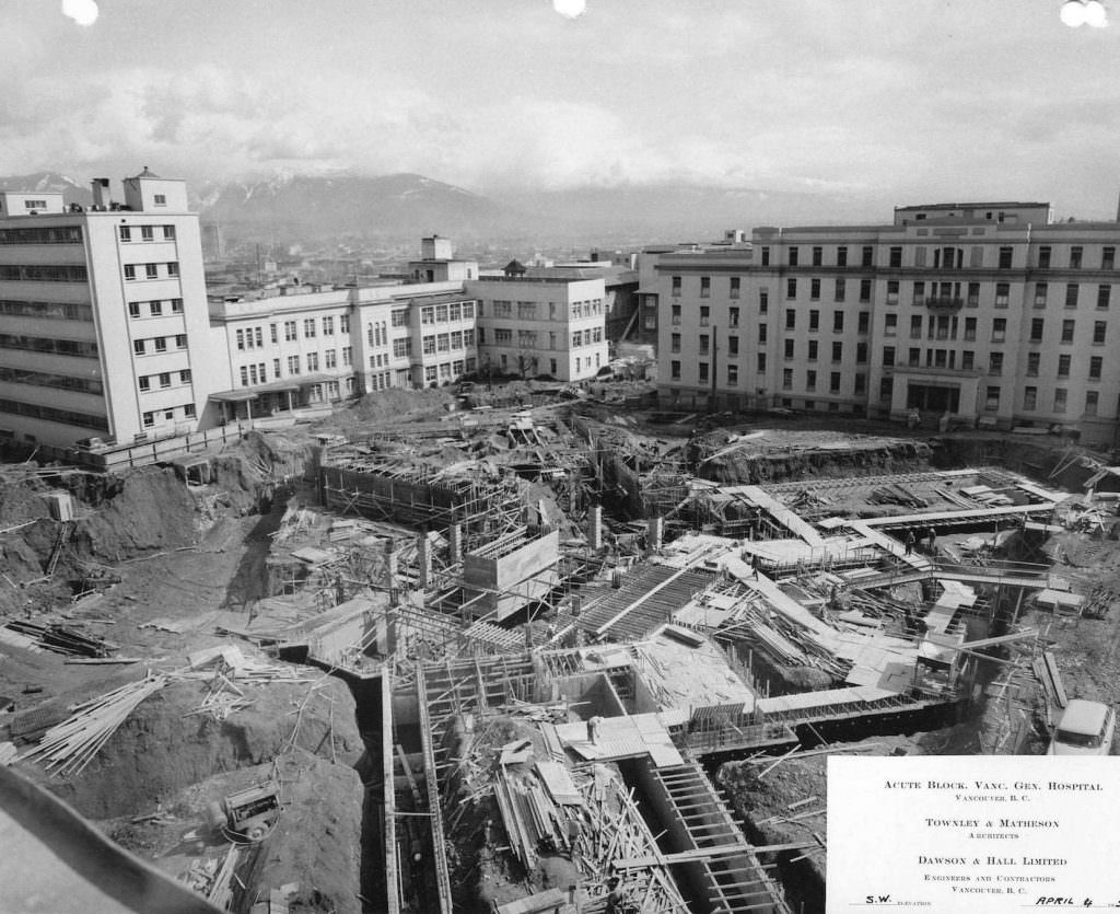 #20 Vancouver General Hospital under construction, 1956