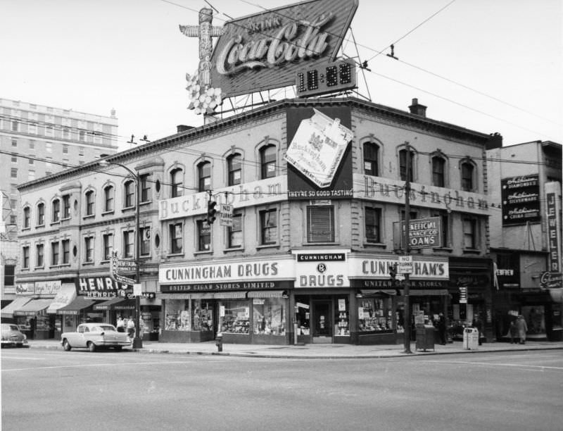 #38 Montreal Trust Building, Granville and Georgia looking north west, 1955