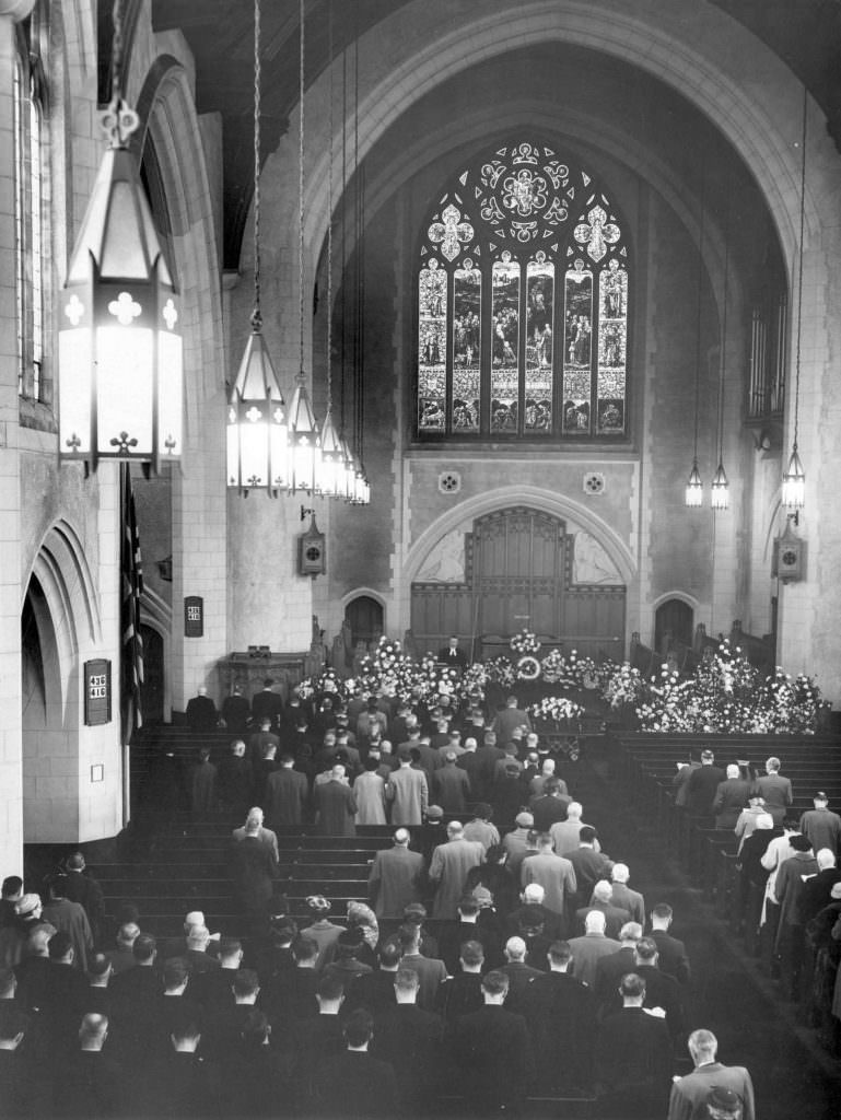 #41 Interior of St. Andrew’s Wesley United Church, 1955