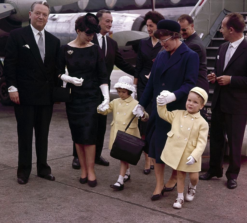 #9 Princess Caroline and Prince Albert of Monaco arriving at Dublin airport, 1961.