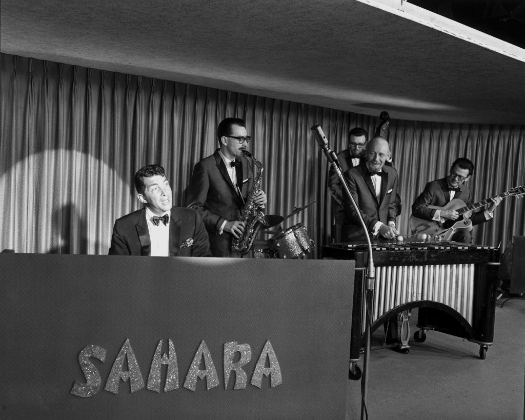 #42 Dean Martinperforms at the Sahara casino in Las Vegas, 1960.
