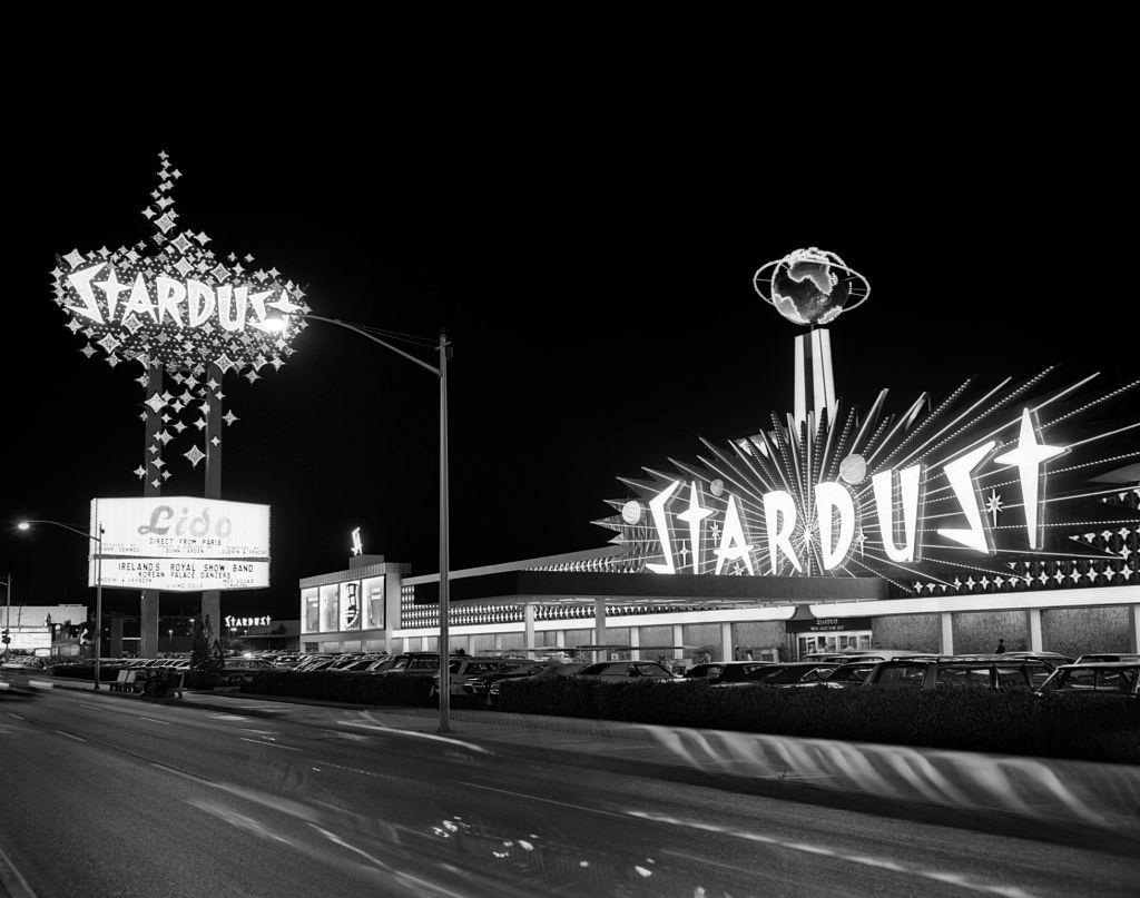#14 Night view of the Stardust Casino, Las Vegas, 1960.