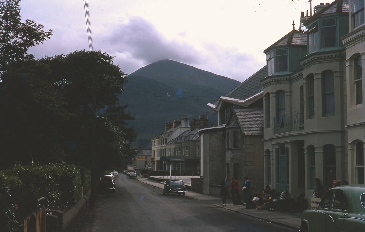 #22 Hotelers waiting to stay at Necastle Youth Hostel, Northern Ireland, 1969.