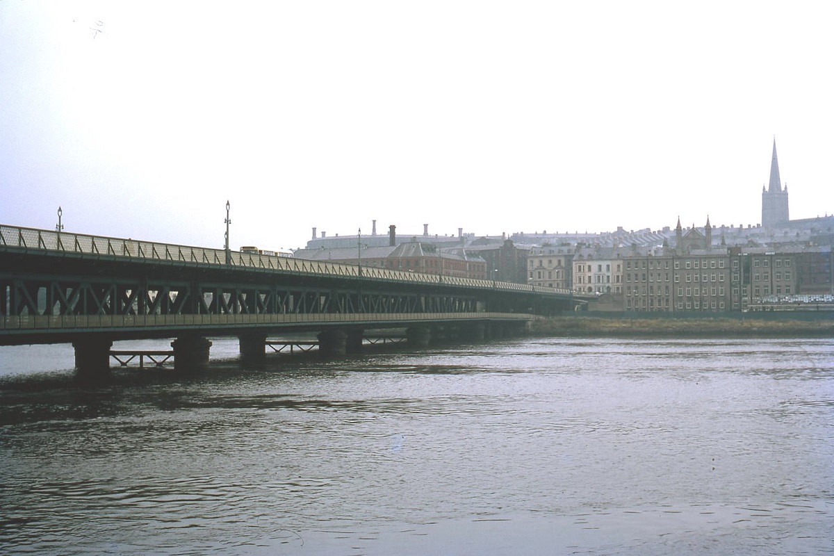 #8 Double level bridge over Derry River at Derry, Northern Ireland, 1969.
