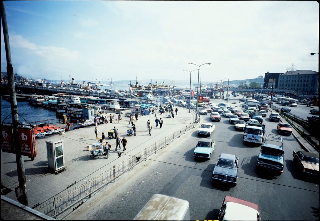 #23 Road traffic at Galata bridge, Istanbul 1976