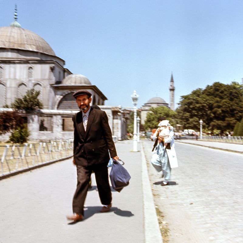 #36 One of the streets flanking the ancient Hippodrome, Istanbul, 1970s