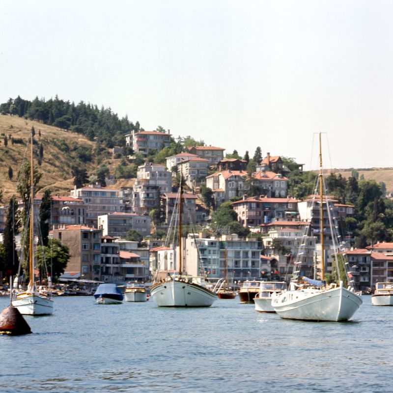 #69 Boats on the Bosphorus Strait, Istanbul, 1970s