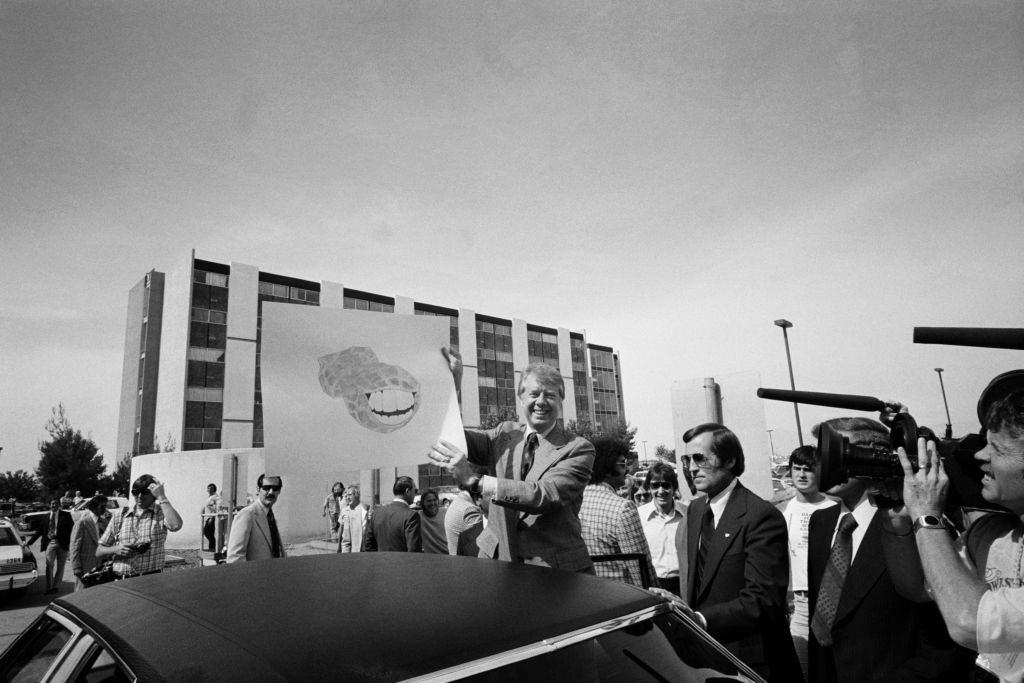 #61 Candidate Jimmy Carter at the University of Nevada in Las Vegas during his presidential campaign, 1976.