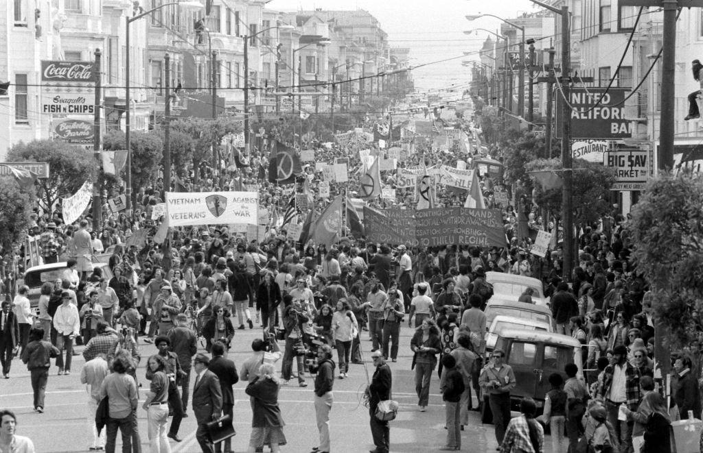 #18 Berkeley Students striking on the street in San Francisco, California, 1972