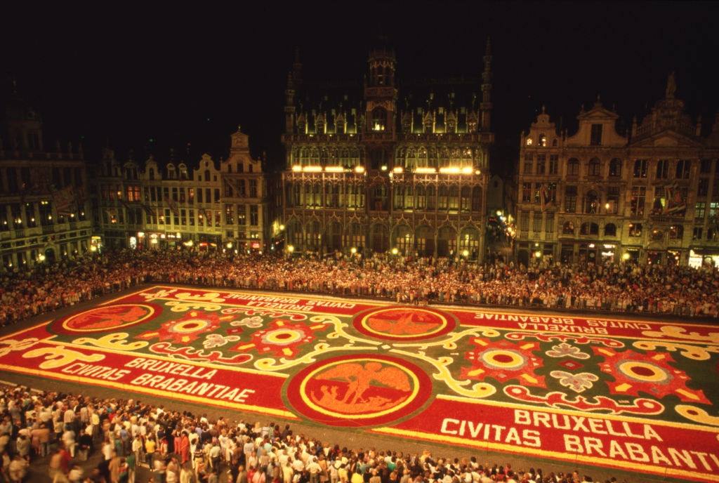 #41 Party on the Grand Place in Brussels, 1986.