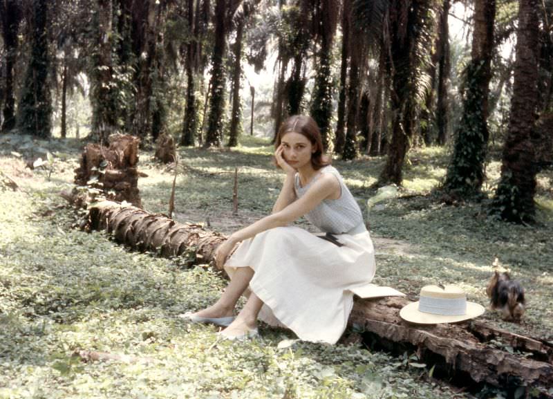 Audrey Hepburn on the set of ‘The Nun’s Story,’ 1958.